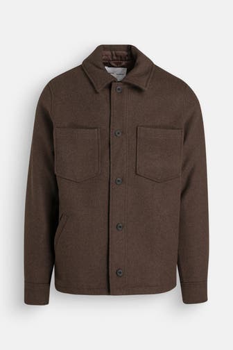 SAMSØE & SAMSØE Wollmixjacke dunkelbraun
