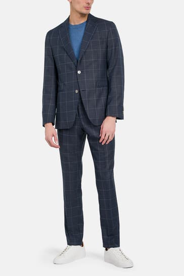 BOSS Wollanzug 'Huge' kariert