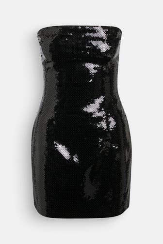 BALMAIN Paillettenkleid schwarz