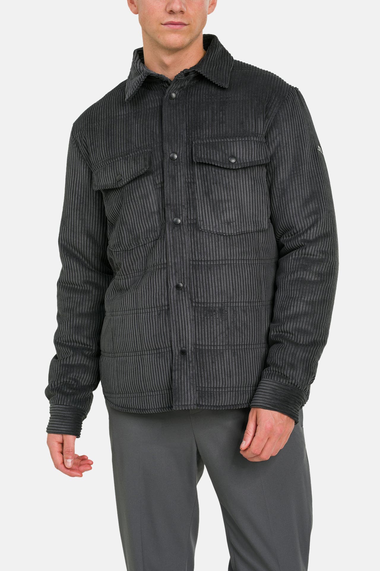 J.LINDEBERG SPORTSWEAR Cord-Overshirt 'Jasper' dunkelgrau, Bild 1