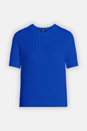 RIANI Strickshirt royalblau