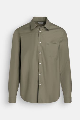 LACOSTE Casual-Hemd Regular-Fit oliv