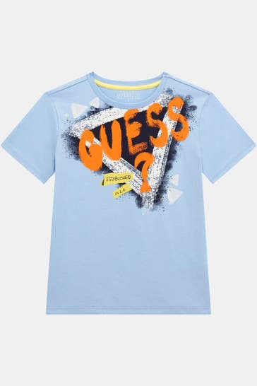 GUESS T-Shirt hellblau