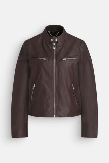 BELSTAFF Lederjacke 'Pine' dunkelbraun