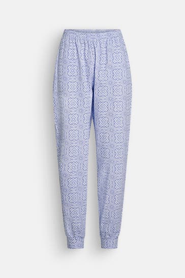 CALIDA Pyjamahose blau gemustert