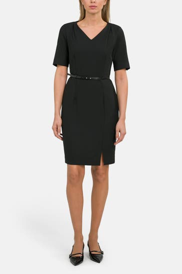 S.OLIVER BLACK LABEL Etuikleid schwarz
