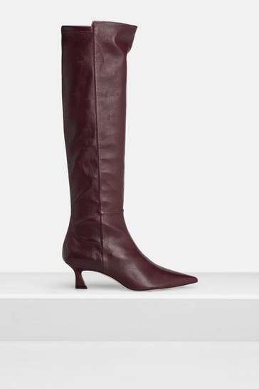 STUART WEITZMAN Lederstiefel 'Vinnie' burgunder