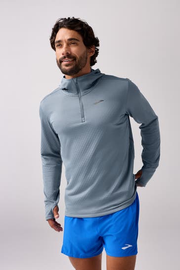 BROOKS Midlayer 'Notch Thermal Hoodie 3.0' grau