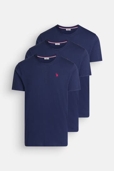 U.S. POLO ASSN. 3er-Pack T-Shirt dunkelblau