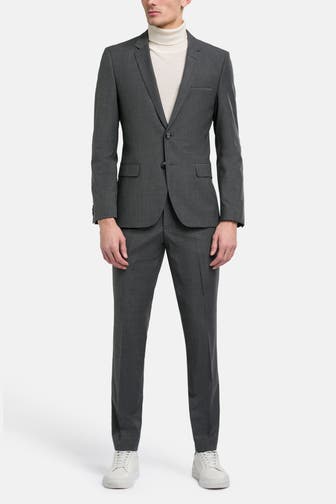 HUGO Wollmix-Anzug 'Arti-Hesten' grau