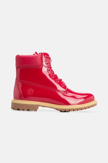 TIMBERLAND Schnürstiefeletten 'Premium' rot