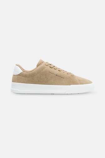 TOMMY HILFIGER Leder-Sneaker 'Court' greige