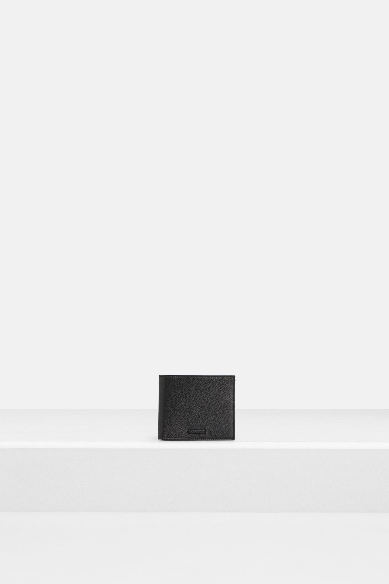 EMPORIO ARMANI Ledergeldbörse schwarz, Bild 1