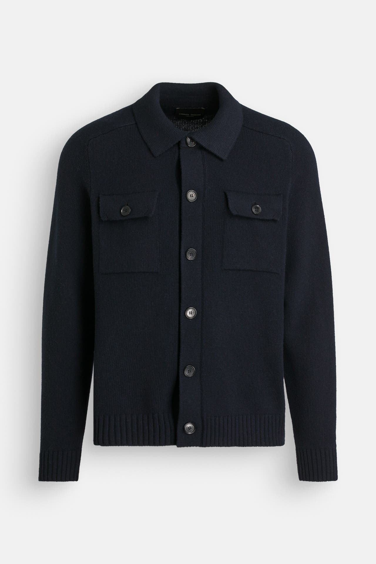 ROBERTO COLLINA Merinojacke dunkelblau, Bild 1