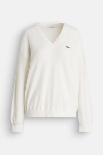 LACOSTE Strickpullover weiß