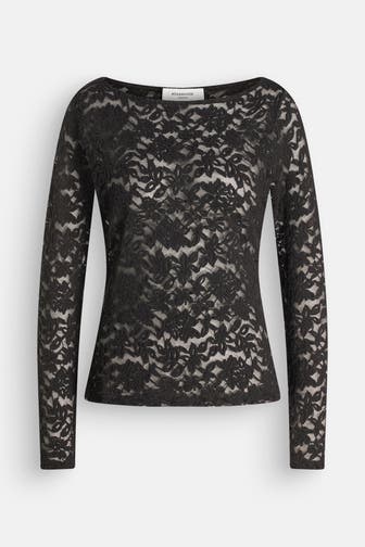 ROSEMUNDE Spitzenshirt 'Delicia' schwarz