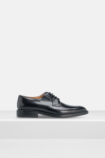 CORDWAINER Black leather lace-ups
