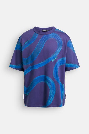 DESIGUAL T-Shirt dunkellila