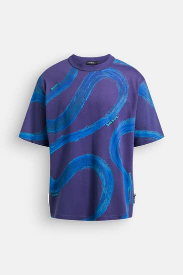DESIGUAL - T-Shirt dunkellila