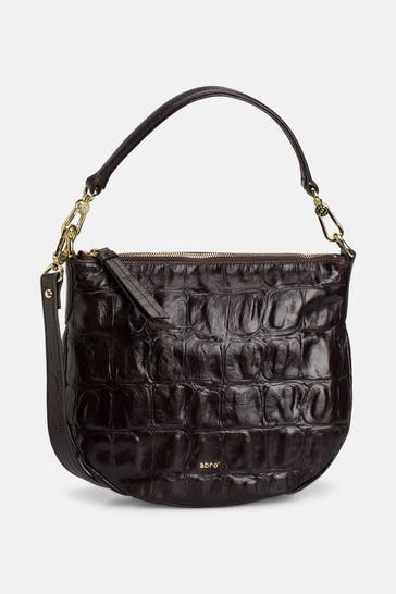 ABRO Schultertasche dunkelbraun