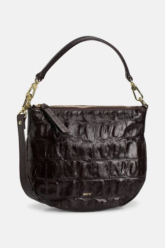 ABRO Schultertasche dunkelbraun