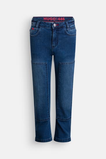 HUGO Jeans dunkelblau straight