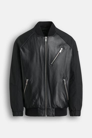 MOOSE KNUCKLES - Lederjacke 'Anica' schwarz