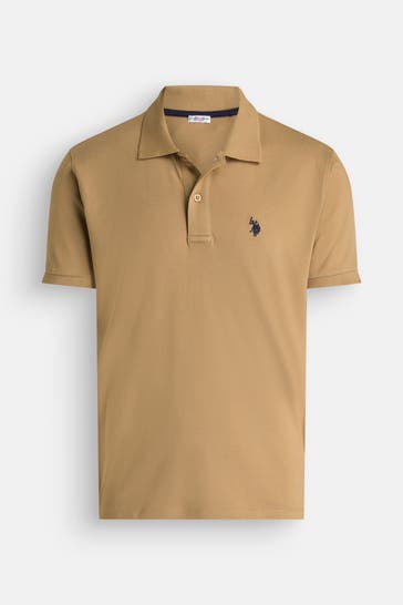 U.S. POLO ASSN. Polo-Shirt hellbraun