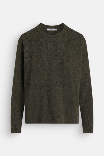 GESTUZ Wollmix-Pullover khaki