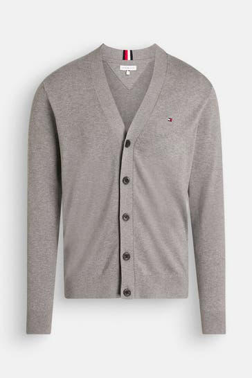 TOMMY HILFIGER Strickjacke grau