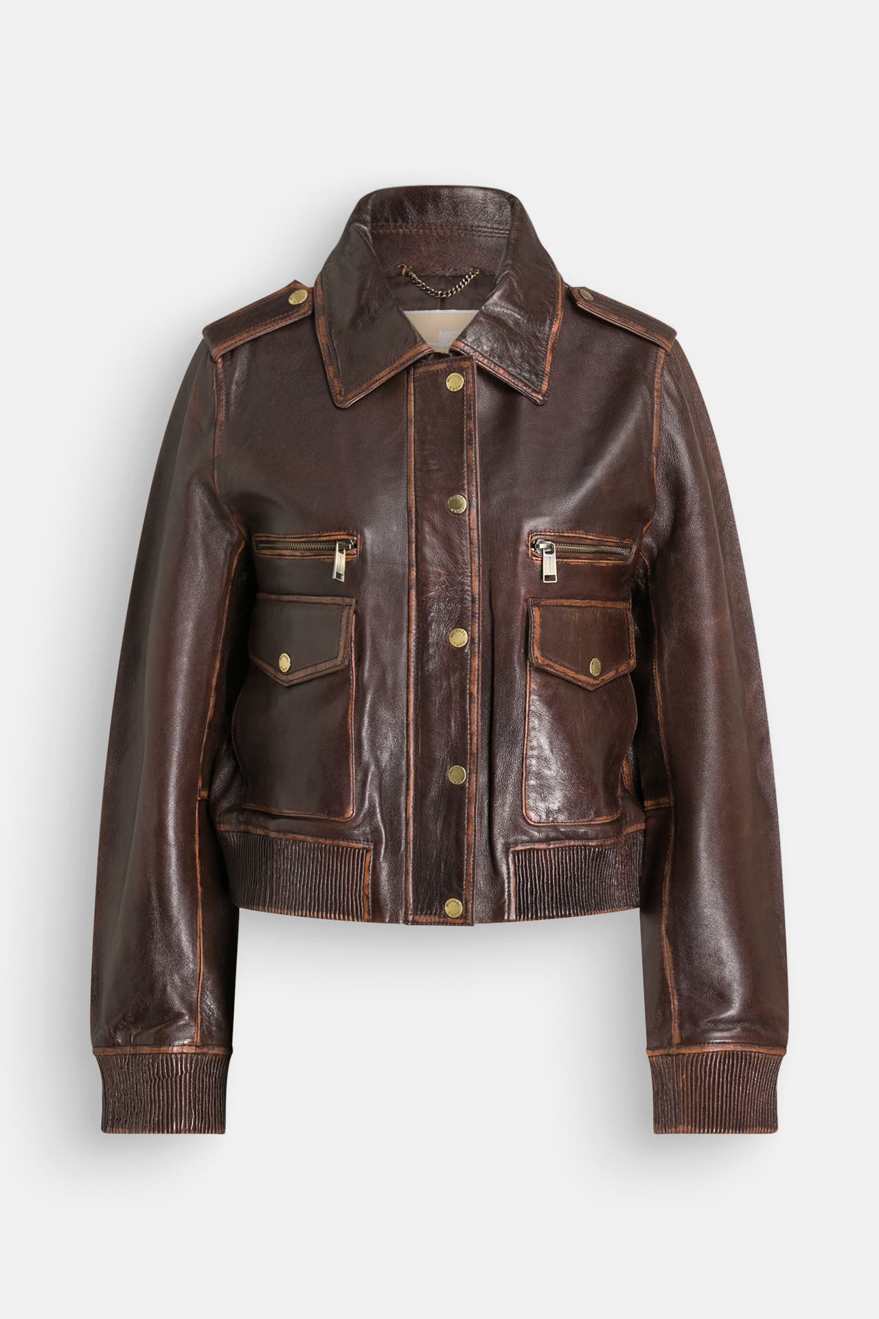 MICHAEL MICHAEL KORS Lederjacke braun, Bild 1