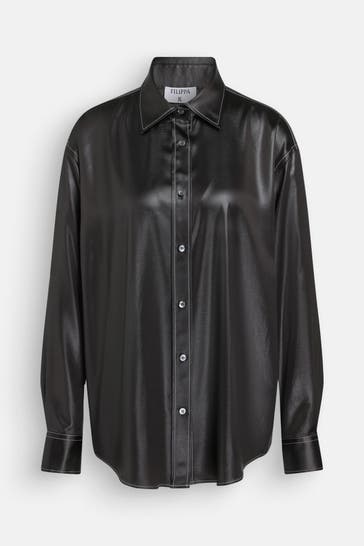 FILIPPA K Satinbluse dunkelblau