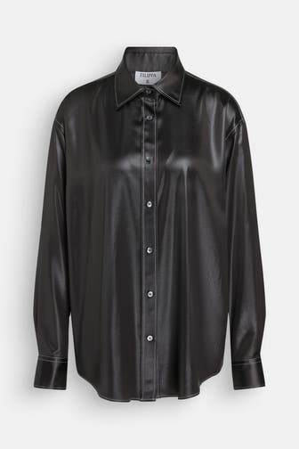 FILIPPA K Satinbluse dunkelblau