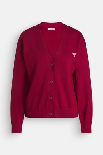 GUESS Strickjacke dunkelrot