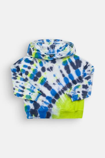 DESIGUAL Hoodie 'Lince' blau gemustert