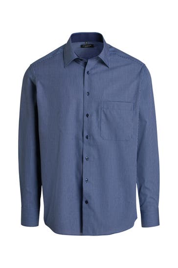 ETERNA Casual-Hemd blau gemustert