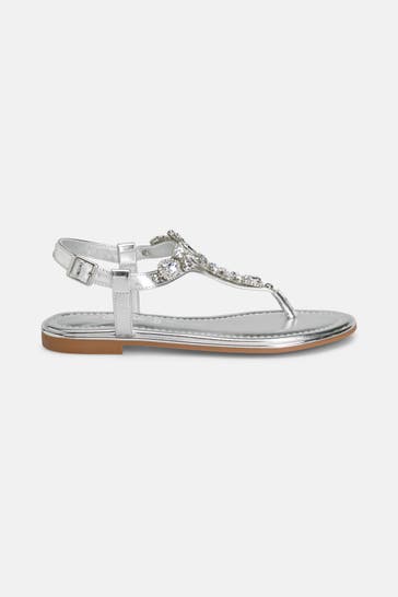 BUFFALO Zehentrenner 'Kira Ice' silber 