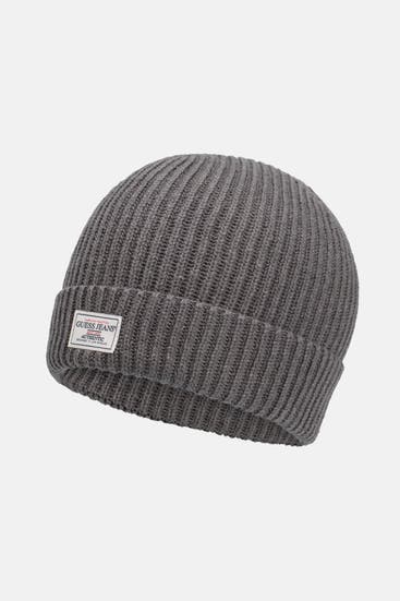 GUESS - Wollmix-Beanie dunkelgrau