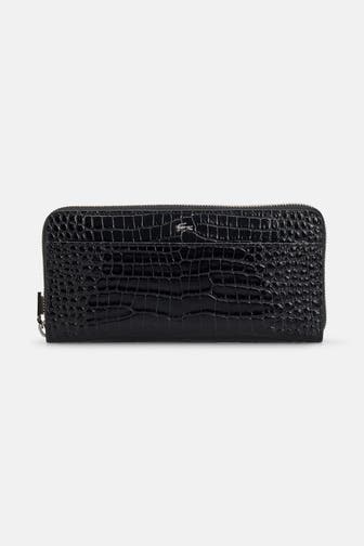 LACOSTE Ledergeldbörse schwarz