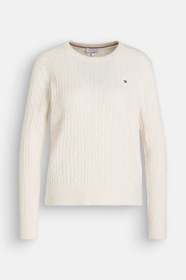 TOMMY HILFIGER Strickpullover creme