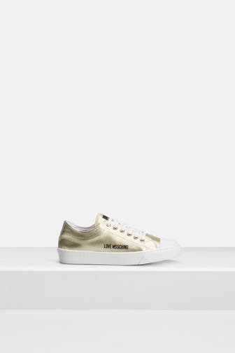 MOSCHINO Leder-Sneaker gold