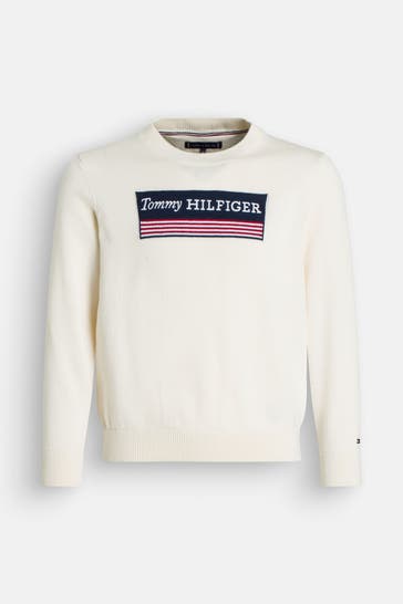 TOMMY HILFIGER Strickpullover ecru