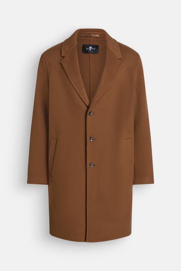 7 FOR ALL MANKIND Wollmantel braun