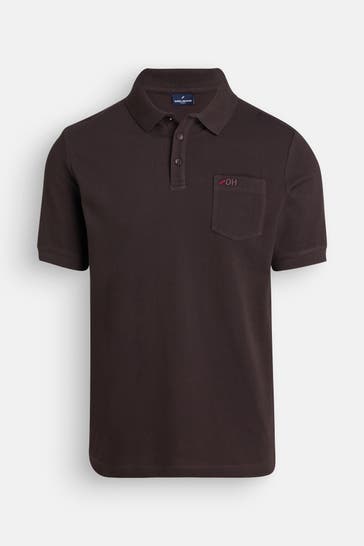 HECHTER Paris Polo-Shirt dunkelbraun