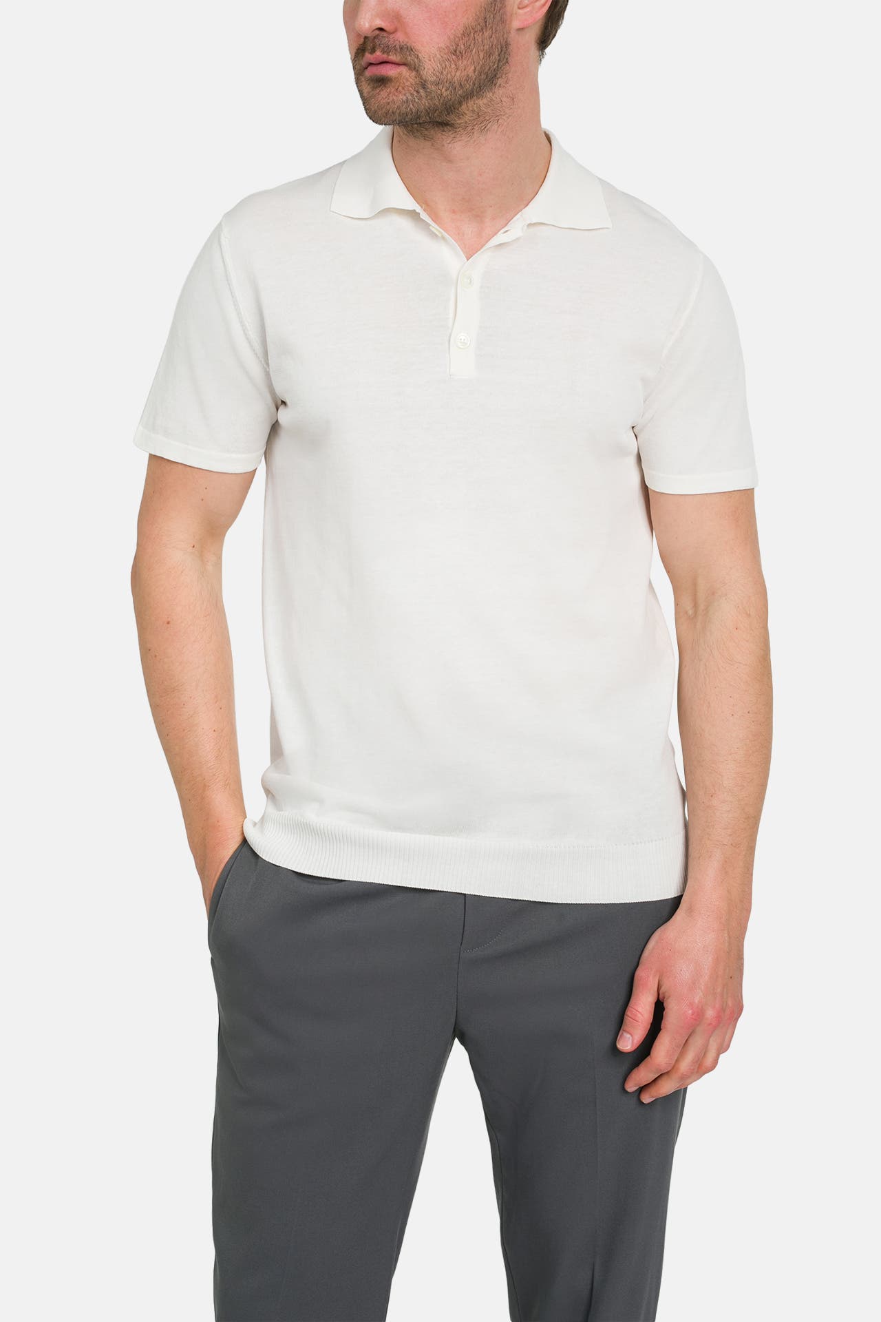 DANIELE FIESOLI Polo-Shirt weiß, Bild 1