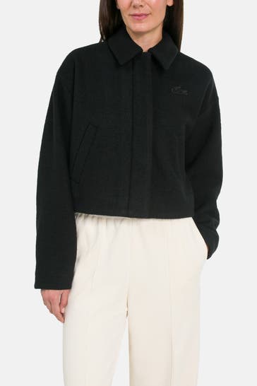 LACOSTE Wolljacke schwarz