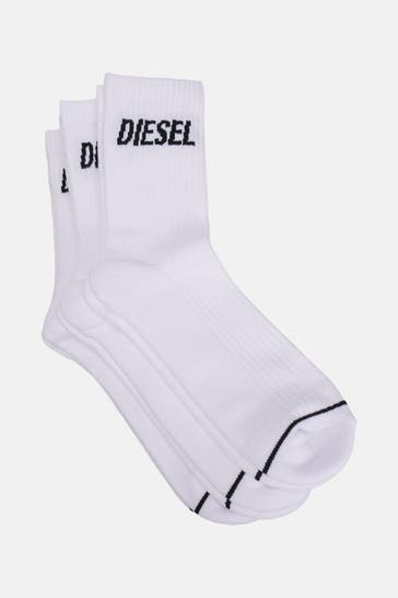 DIESEL 3er-Pack Socken 'Tennis-Crew' weiß