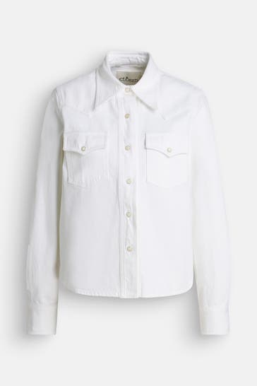 CLOSED Jeansbluse offwhite