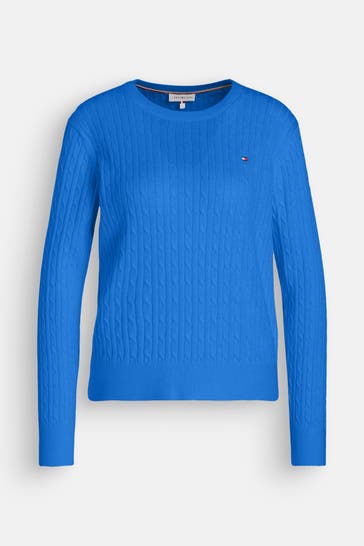 TOMMY HILFIGER Strickpullover azurblau