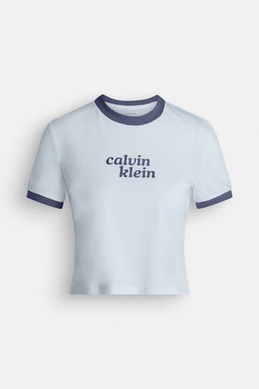 CALVIN KLEIN T-Shirt hellblau
